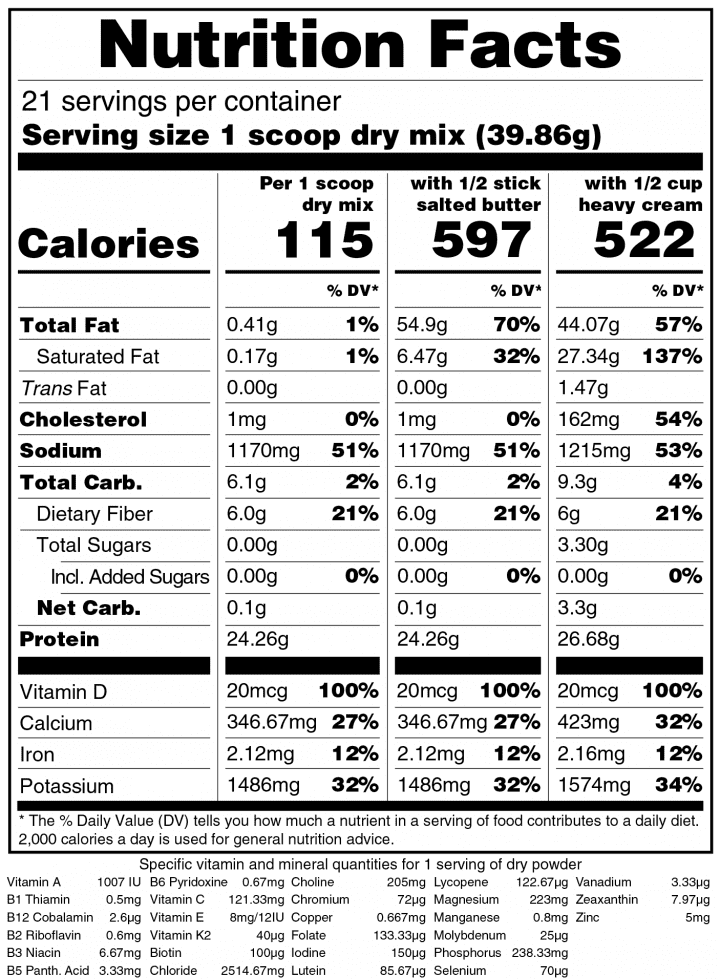 Keto Chow Beef-nutrition-label