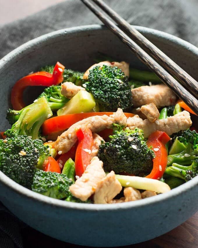 Keto pork stir fry