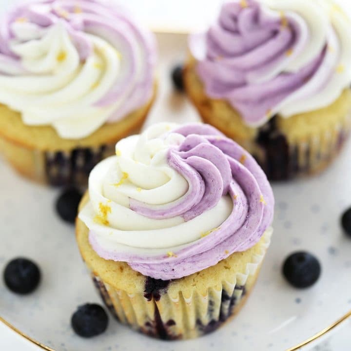 Lemon and blueberry cupcakes