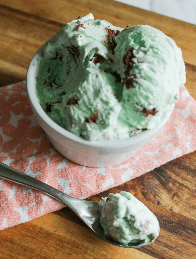 Mint and chocolate keto ice cream