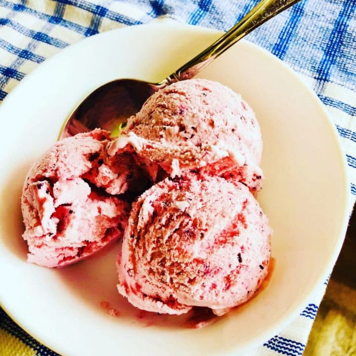 3 berries keto ice cream