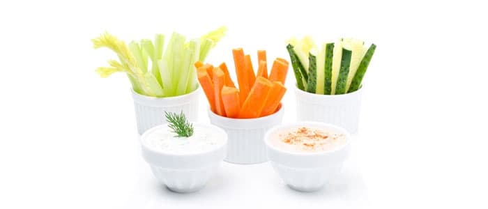 Keto snacks veggies and dip