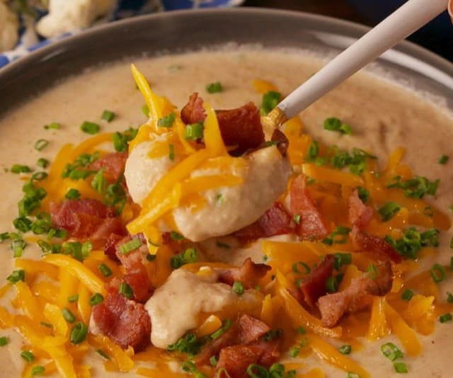 Loaded cauliflower soup